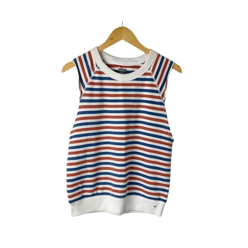 Aerie French Terry Sleeveless Stripe‎ Sweatshirt Size XS